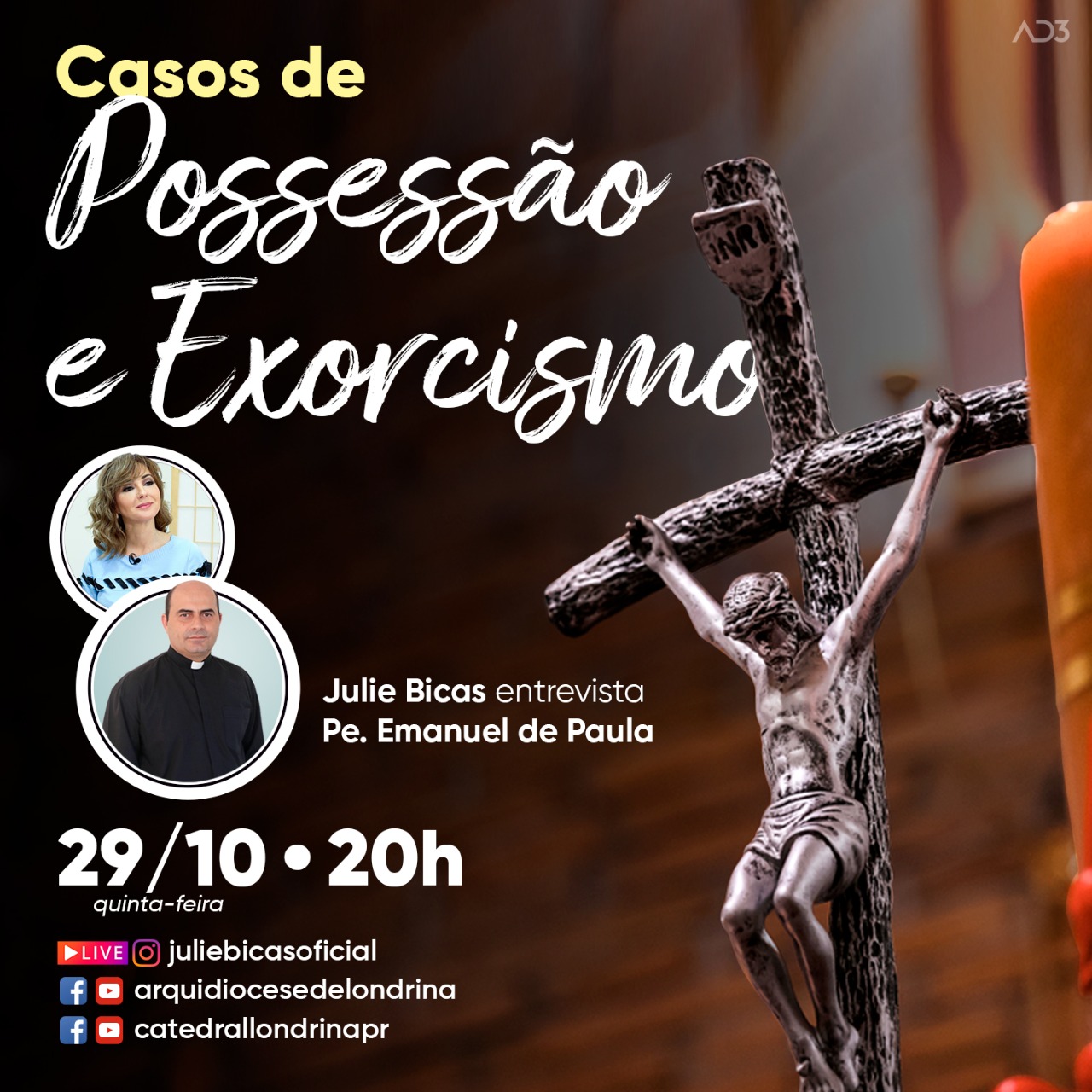 LIVE: CASOS DE POSSESSÃO E EXORCISMO